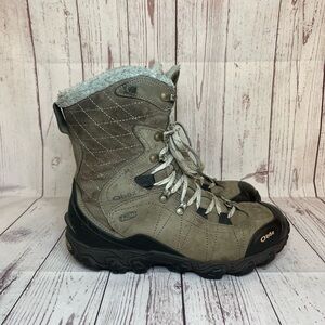 Oboz Bridger 9" Insulated B-DRY Women's Size 11 Sherpa Lined Hiking Boots